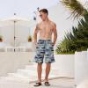 imageMens Swim Trunks Quick Dry Board Shorts with Mesh Lining Breathable Surf Beach Shorts Swimwear Bathing SuitsGrey Shark22