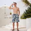 imageMens Swim Trunks Quick Dry Board Shorts with Mesh Lining Breathable Surf Beach Shorts Swimwear Bathing SuitsGrey Shark22
