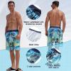 imageMens Swim Trunks Quick Dry Board Shorts with Mesh Lining Breathable Surf Beach Shorts Swimwear Bathing SuitsPalm Trees11