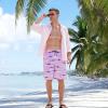 imageMens Swim Trunks Quick Dry Board Shorts with Mesh Lining Breathable Surf Beach Shorts Swimwear Bathing SuitsPink Shark6