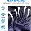 imageMens Swim Trunks Quick Dry Board Shorts with Mesh Lining Breathable Surf Beach Shorts Swimwear Bathing SuitsPurple Gradient Leaf