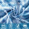 imageMens Swim Trunks with Compression Liner 55quot Board Shorts with Zipper Pockets 2 in 1 Quick Dry Bathing SuitsBlue Leavesc