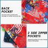 imageMens Swim Trunks with Compression Liner 55quot Board Shorts with Zipper Pockets 2 in 1 Quick Dry Bathing SuitsFlag Horse