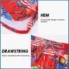 imageMens Swim Trunks with Compression Liner 55quot Board Shorts with Zipper Pockets 2 in 1 Quick Dry Bathing SuitsFlag Horse