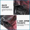 imageMens Swim Trunks with Compression Liner 55quot Board Shorts with Zipper Pockets 2 in 1 Quick Dry Bathing SuitsGradient Burgundy Leafc