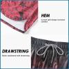 imageMens Swim Trunks with Compression Liner 55quot Board Shorts with Zipper Pockets 2 in 1 Quick Dry Bathing SuitsGradient Burgundy Leafc