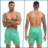 imageMens Swim Trunks with Compression Liner 55quot Board Shorts with Zipper Pockets 2 in 1 Quick Dry Bathing SuitsGreen Bananac