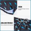 imageMens Swim Trunks with Compression Liner 55quot Board Shorts with Zipper Pockets 2 in 1 Quick Dry Bathing SuitsGrey Blue Shark
