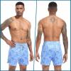 imageMens Swim Trunks with Compression Liner 55quot Board Shorts with Zipper Pockets 2 in 1 Quick Dry Bathing SuitsLavender Flamingoc