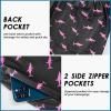 imageMens Swim Trunks with Compression Liner 55quot Board Shorts with Zipper Pockets 2 in 1 Quick Dry Bathing SuitsPink Shark