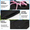 imageMens Swim Trunks with Compression Liner 7quot Board Shorts with Zipper Pockets 2 in 1 Quick Dry Bathing SuitsBlackpink