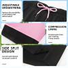 imageMens Swim Trunks with Compression Liner 7quot Board Shorts with Zipper Pockets 2 in 1 Quick Dry Bathing SuitsBlackpink