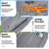 imageMens Swim Trunks with Compression Liner 7quot Board Shorts with Zipper Pockets 2 in 1 Quick Dry Bathing SuitsGrayorange