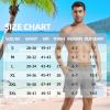imageMens Swim Trunks with Compression Liner 7quot Board Shorts with Zipper Pockets 2 in 1 Quick Dry Bathing SuitsGrayorange