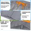 imageMens Swim Trunks with Compression Liner 7quot Board Shorts with Zipper Pockets 2 in 1 Quick Dry Bathing SuitsGrayorange