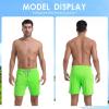 imageMens Swim Trunks with Compression Liner 7quot Board Shorts with Zipper Pockets 2 in 1 Quick Dry Bathing SuitsGreenlavender
