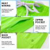 imageMens Swim Trunks with Compression Liner 7quot Board Shorts with Zipper Pockets 2 in 1 Quick Dry Bathing SuitsGreenlavender