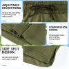 imageMens Swim Trunks with Compression Liner 7quot Board Shorts with Zipper Pockets 2 in 1 Quick Dry Bathing SuitsOlive Greencoffee Brown