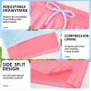 imageMens Swim Trunks with Compression Liner 7quot Board Shorts with Zipper Pockets 2 in 1 Quick Dry Bathing SuitsPinkpeacock Blue