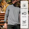 imageMens UPF 50 Long Sleeve Shirts 2 Pack Long Sleeve UV Sun Protection Rash Guard Athletic Fishing Running Swimming TeesA1 Grey  Grey