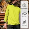 imageMens UPF 50 Long Sleeve Shirts 2 Pack Long Sleeve UV Sun Protection Rash Guard Athletic Fishing Running Swimming TeesC1 Grey  Safety Yellow