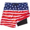 imageBoys Swim Trunks with Compression Liner Boys Stretch Swim Shorts Quick Dry 2 in 1 Beach Shorts 417 YAmerican Flag
