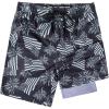 imageBoys Swim Trunks with Compression Liner Boys Stretch Swim Shorts Quick Dry 2 in 1 Beach Shorts 417 YBlack American Flag