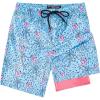 Blue Palm Tree Flamingo