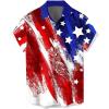 imageLzzidou 4th of July Shirts for Men Patriotic American Flag Shirts USA Memorial Day ShirtPatrioticred Blue