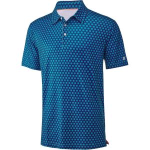 imageMens Golf Shirt Short Sleeve Dry Fit Print Moisture Wicking Performance Patterns Collared Polo ShirtFour Leaf Clover