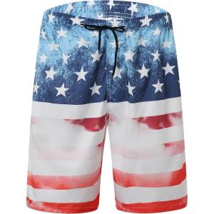 imageMens Swim Trunks Quick Dry Board Shorts with Mesh Lining Breathable Surf Beach Shorts Swimwear Bathing SuitsVintage Usa Flag7