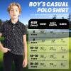 imageBoys Polo Shirt Short Sleeve Performance Dry Fit Stretch Funny Print Active Casual Collared Golf Shirts for BoyBlack Hanging Fruits