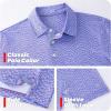 imageBoys Polo Shirt Short Sleeve Performance Dry Fit Stretch Funny Print Active Casual Collared Golf Shirts for BoyLavender Avocado