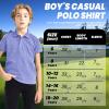 imageBoys Polo Shirt Short Sleeve Performance Dry Fit Stretch Funny Print Active Casual Collared Golf Shirts for BoyLavender Avocado