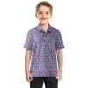 imageBoys Polo Shirt Short Sleeve Performance Dry Fit Stretch Funny Print Active Casual Collared Golf Shirts for BoyNavy American Flag