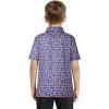 imageBoys Polo Shirt Short Sleeve Performance Dry Fit Stretch Funny Print Active Casual Collared Golf Shirts for BoyNavy American Flag
