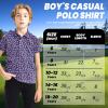imageBoys Polo Shirt Short Sleeve Performance Dry Fit Stretch Funny Print Active Casual Collared Golf Shirts for BoyNavy American Flag