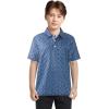 imageBoys Polo Shirt Short Sleeve Performance Dry Fit Stretch Funny Print Active Casual Collared Golf Shirts for BoyNavy Shark
