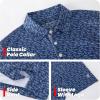 imageBoys Polo Shirt Short Sleeve Performance Dry Fit Stretch Funny Print Active Casual Collared Golf Shirts for BoyNavy Shark