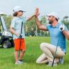imageBoys Polo Shirt Short Sleeve Performance Dry Fit Stretch Funny Print Active Casual Collared Golf Shirts for BoyOrange Golf