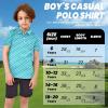 imageBoys Polo Shirt Short Sleeve Performance Dry Fit Stretch Funny Print Active Casual Collared Golf Shirts for BoyThree Leaf Clover