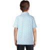 imageBoys Polo Shirt Short Sleeve Performance Dry Fit Stretch Funny Print Active Casual Collared Golf Shirts for BoyWhite Cactus