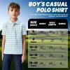 imageBoys Polo Shirt Short Sleeve Performance Dry Fit Stretch Funny Print Active Casual Collared Golf Shirts for BoyWhite Cactus