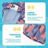imageBoys Swim Trunks Compression Liner Swim Shorts Quick Dry Bathing Suit with Boxer Brief AntiChafe Boy SwimwearBlue American Flag