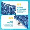 imageBoys Swim Trunks Compression Liner Swim Shorts Quick Dry Bathing Suit with Boxer Brief AntiChafe Boy SwimwearBlue Coconut Tree