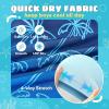 imageBoys Swim Trunks Compression Liner Swim Shorts Quick Dry Bathing Suit with Boxer Brief AntiChafe Boy SwimwearBlue Coconut Tree