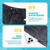 imageBoys Swim Trunks Compression Liner Swim Shorts Quick Dry Bathing Suit with Boxer Brief AntiChafe Boy SwimwearGradient Grey Leaves