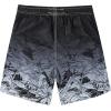 imageBoys Swim Trunks Compression Liner Swim Shorts Quick Dry Bathing Suit with Boxer Brief AntiChafe Boy SwimwearGradient Grey Leaves