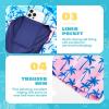 imageBoys Swim Trunks Compression Liner Swim Shorts Quick Dry Bathing Suit with Boxer Brief AntiChafe Boy SwimwearGradient Palm Tree