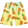 imageBoys Swim Trunks Compression Liner Swim Shorts Quick Dry Bathing Suit with Boxer Brief AntiChafe Boy SwimwearTropical Pineapple